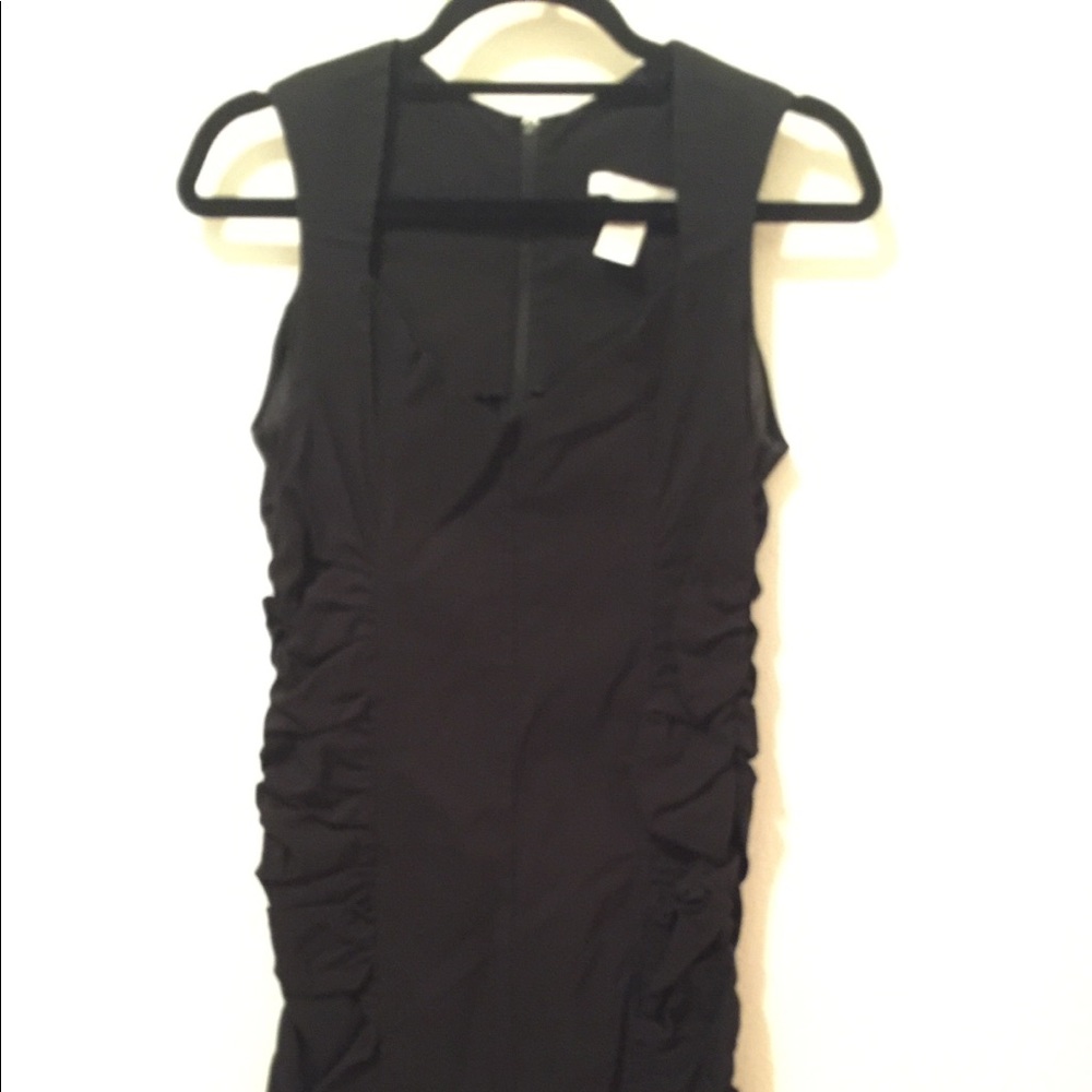 Black dress with sweetheart neck line